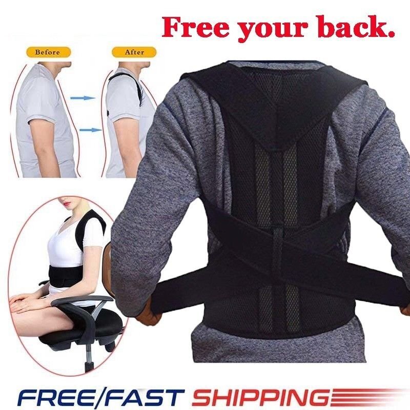 Posture Corrector Abdominal Binder Hernia Back Support Stomach Compression Belt