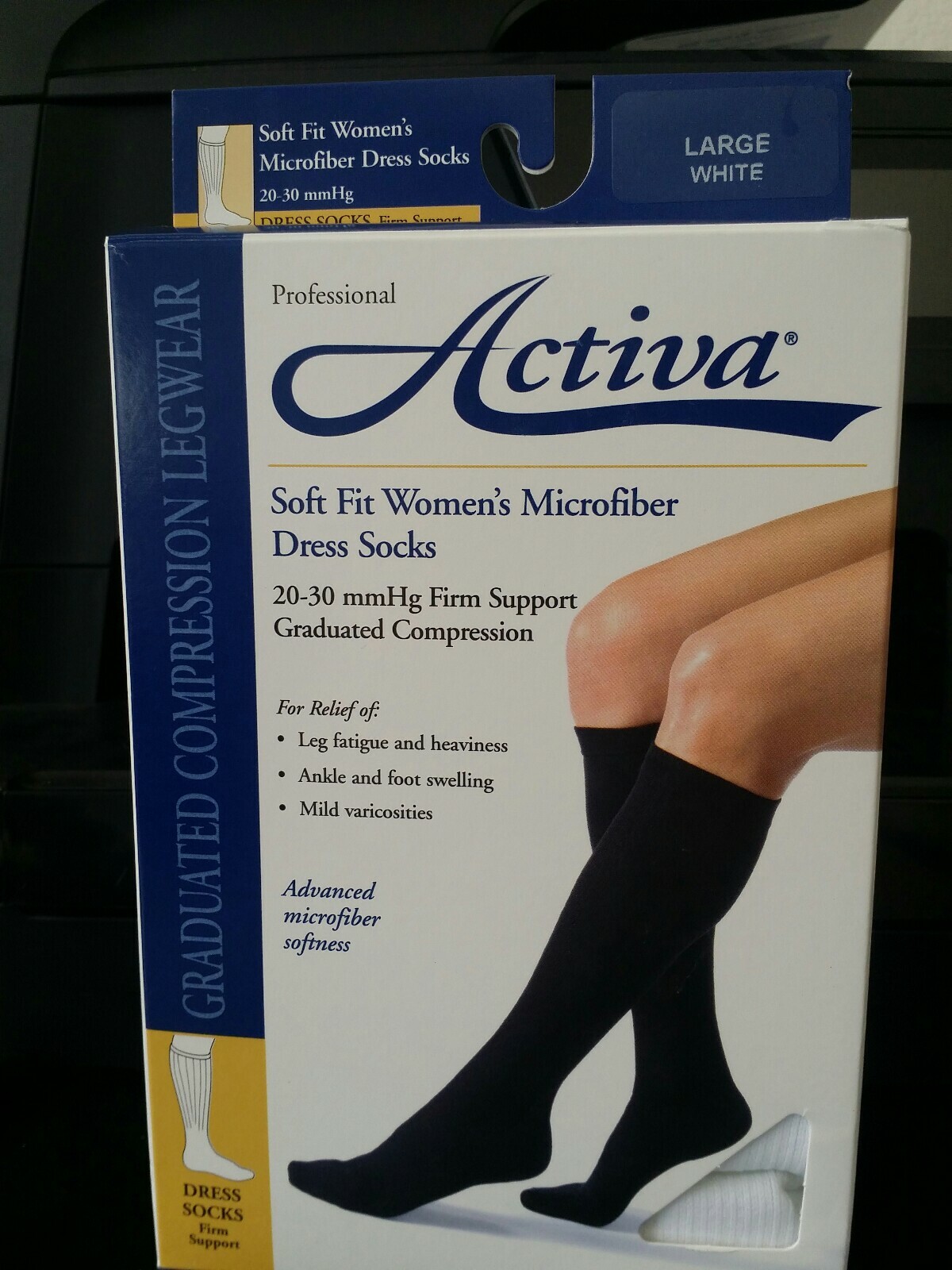 Activa Women Dress Compression Socks 20-30 mmhg Supports Microfiber Medical Soft