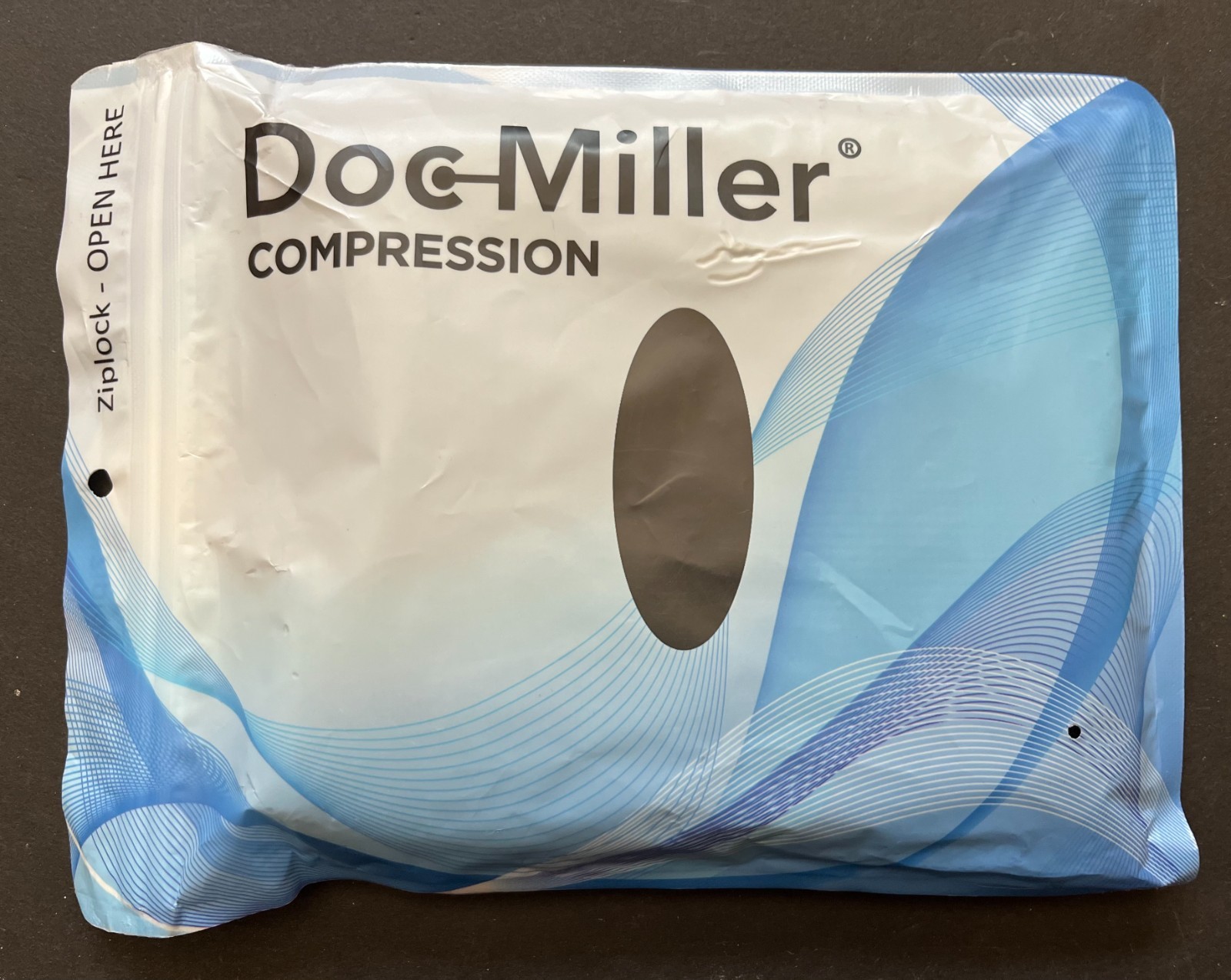 Doc Miller-Open Toe Compression Sleeves- (20-30mmHg)-1 Pair-Size 5X-Large BLACK