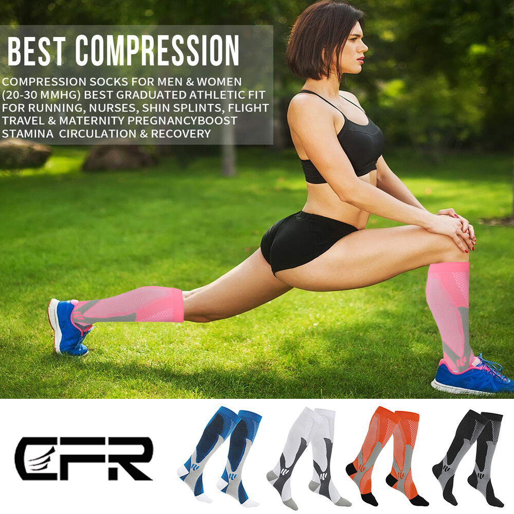 Compression Socks 20-30 mmHg Best Copper Athletic Gym Shin Splints Men Women HG