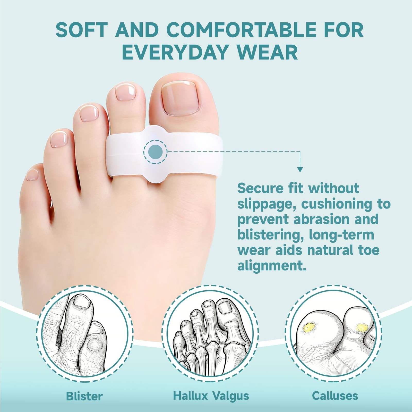 12 Pcs Bunion Corrector, Toe Separators for Women & Men with 2 Loops, Bunion …