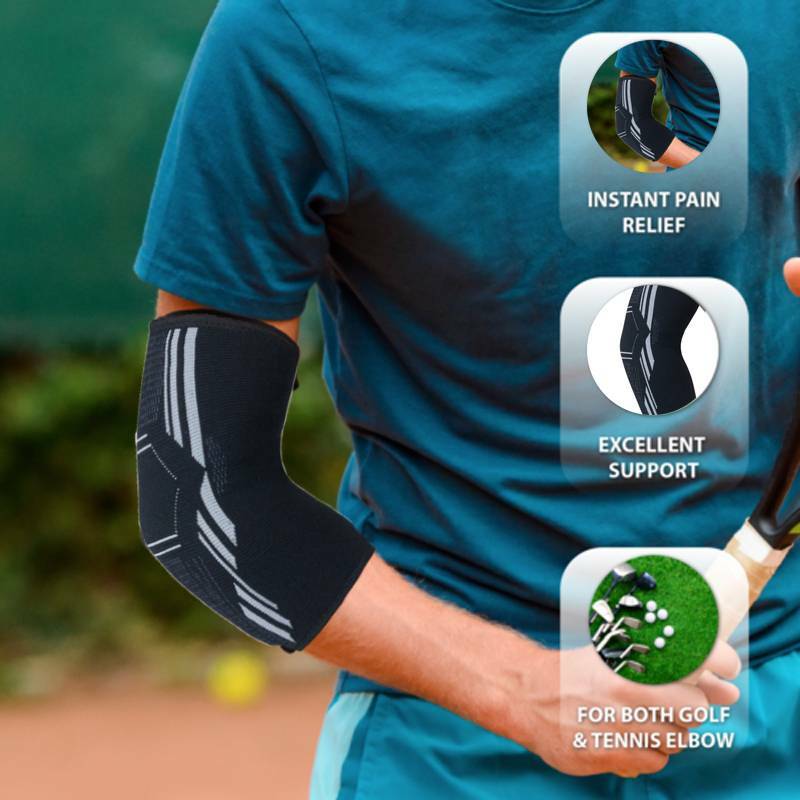 Arthritis Compression Elbow Support Brace Arm Sleeve Bandage Tennis Sports BML
