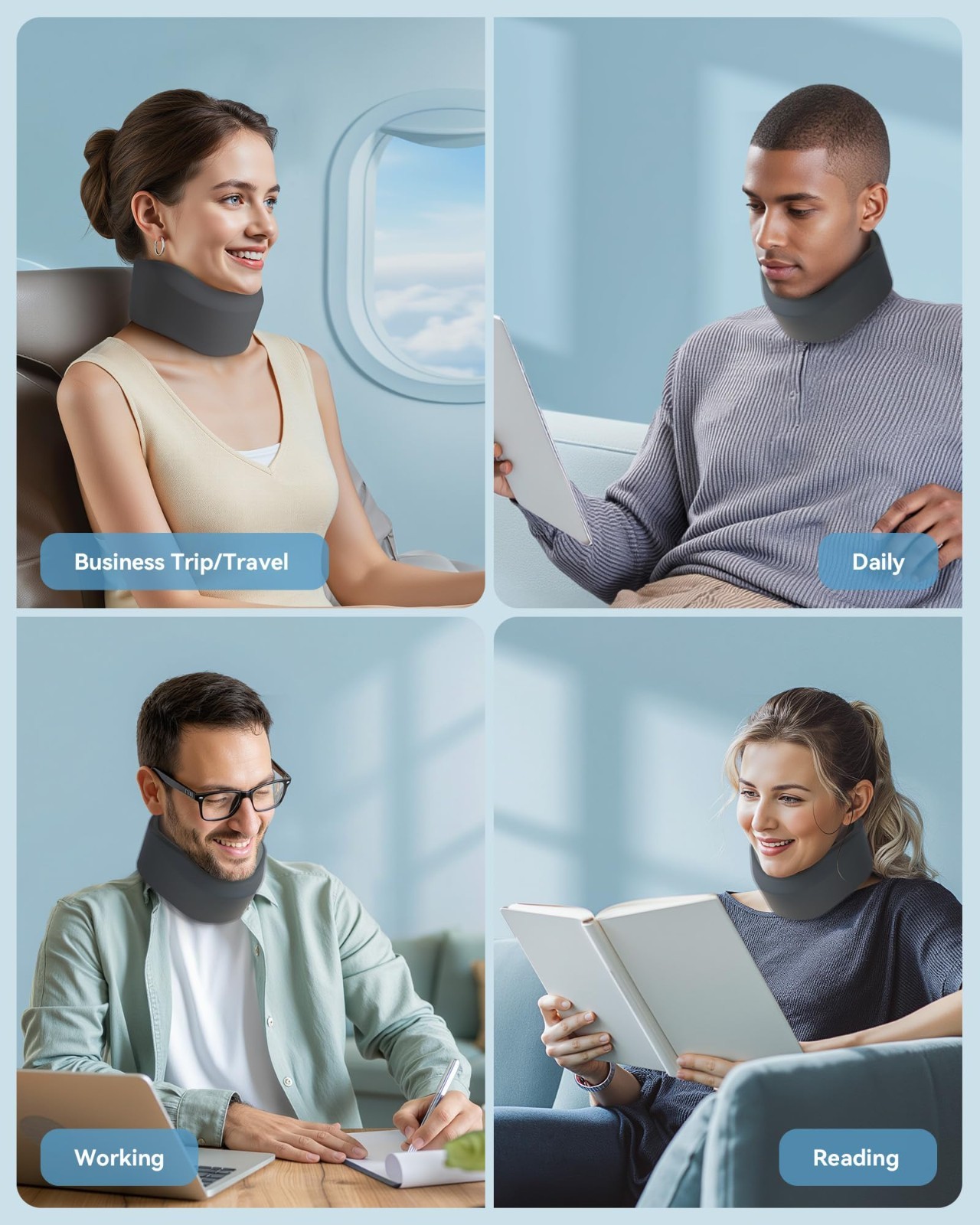 Neck Brace for Sleeping – Soft Cervical Collar for Neck Pain Relief & Support, M