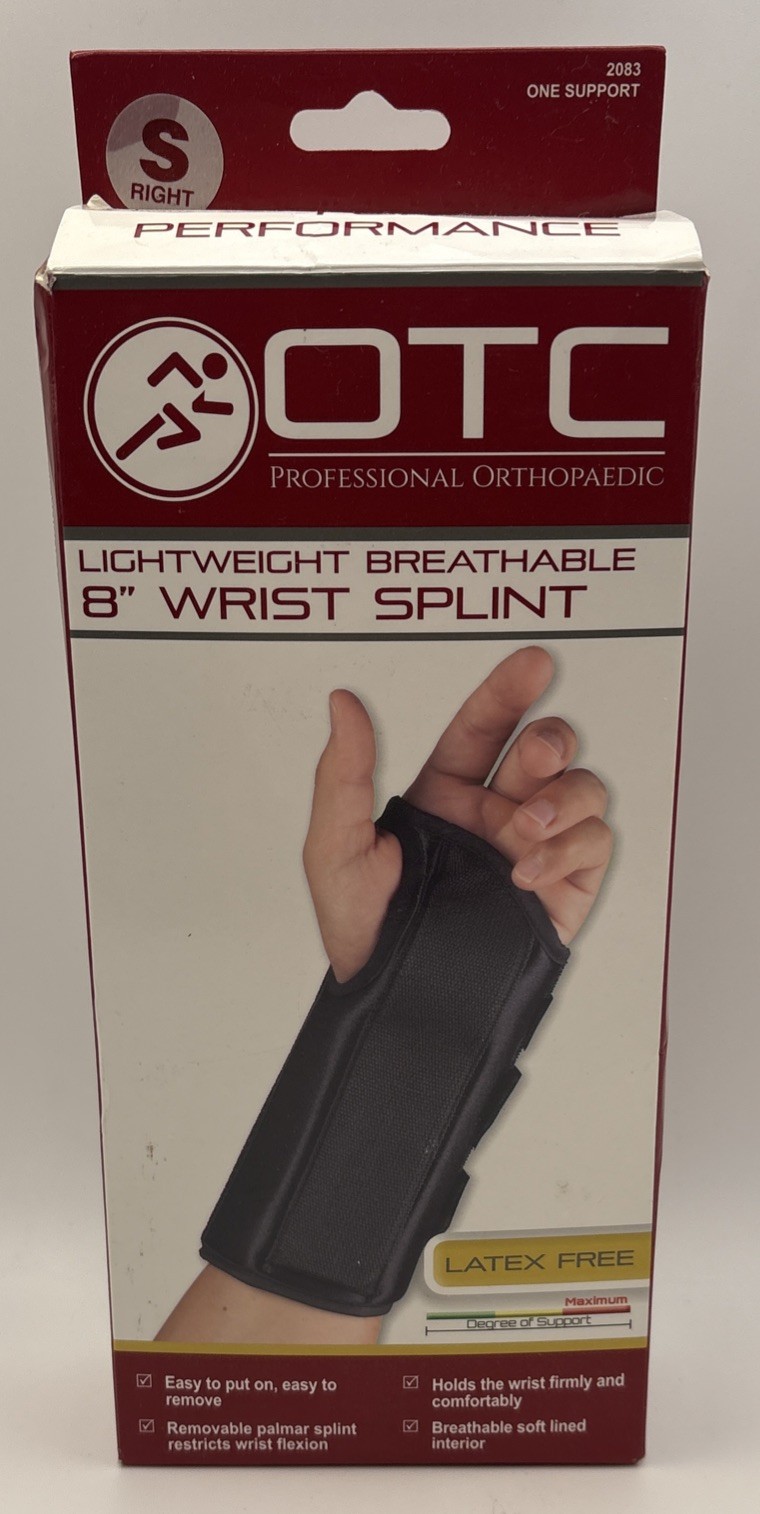 OTC Wrist Splint 8-Inch Lightweight Breathable Small Right Hand #2083