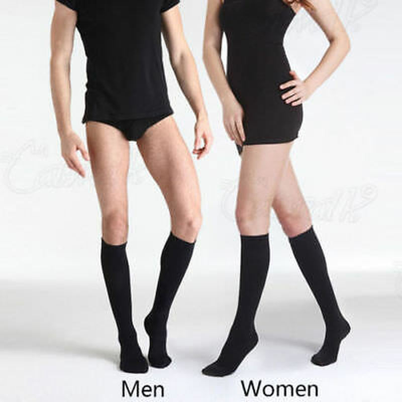 Opaque Compression Socks Knee-Hi Closed Toe Support Hose 20-30mmHg – Unisex