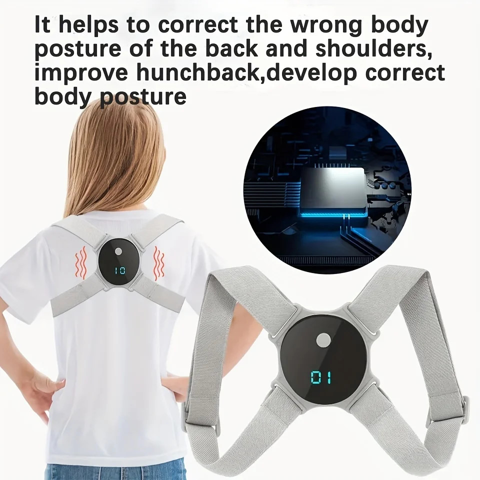 Smart Electric Posture Corrector Back Brace Support Belt USB Rechargeable