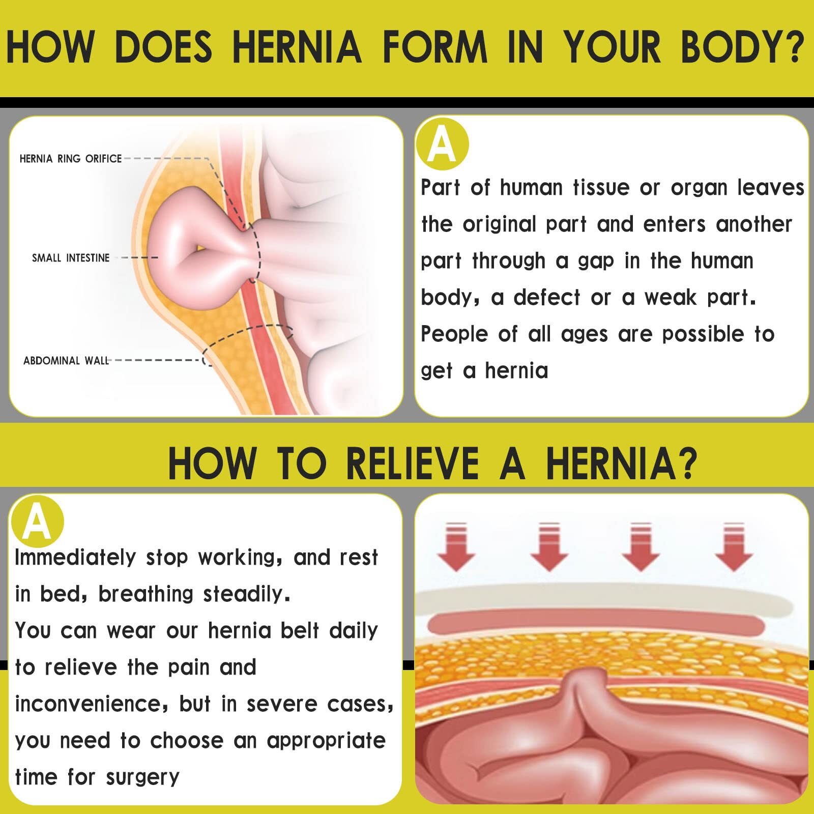 Hernia Support Belt Inguinal Groin Men & Women Hernia Pain Relief Truss Brace