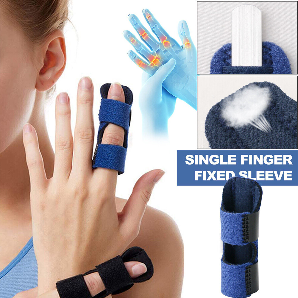 US 2 Pc Trigger Finger Splint Adjustable Fixing Belt Finger Straightening Brace