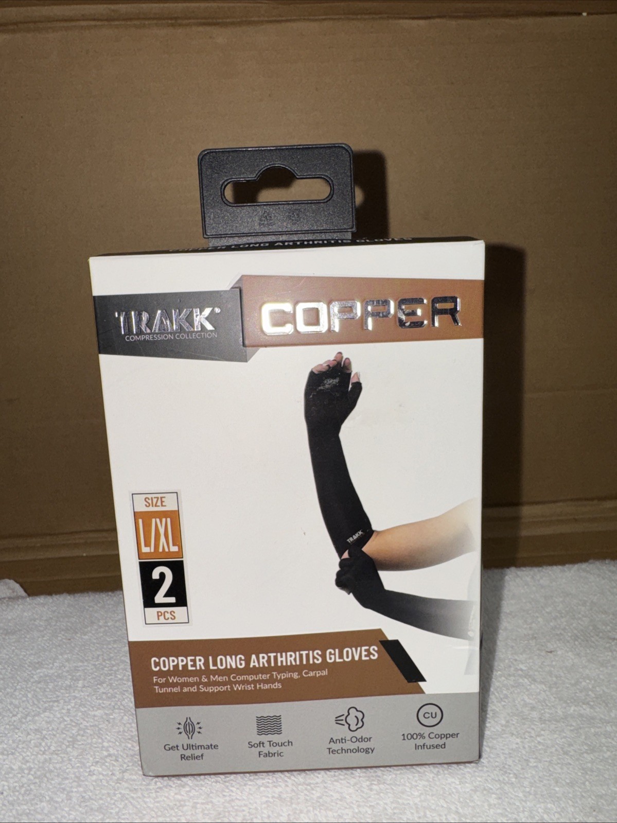 Trakk Copper Long Arthritis Gloves