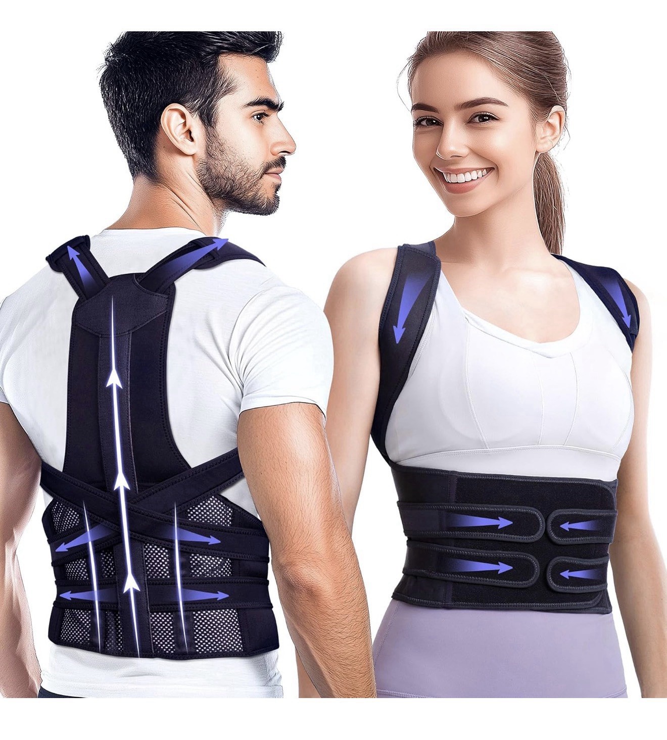 Posture Corrector for Women and Men Upgraded Full Back Brace Support Belt Medium