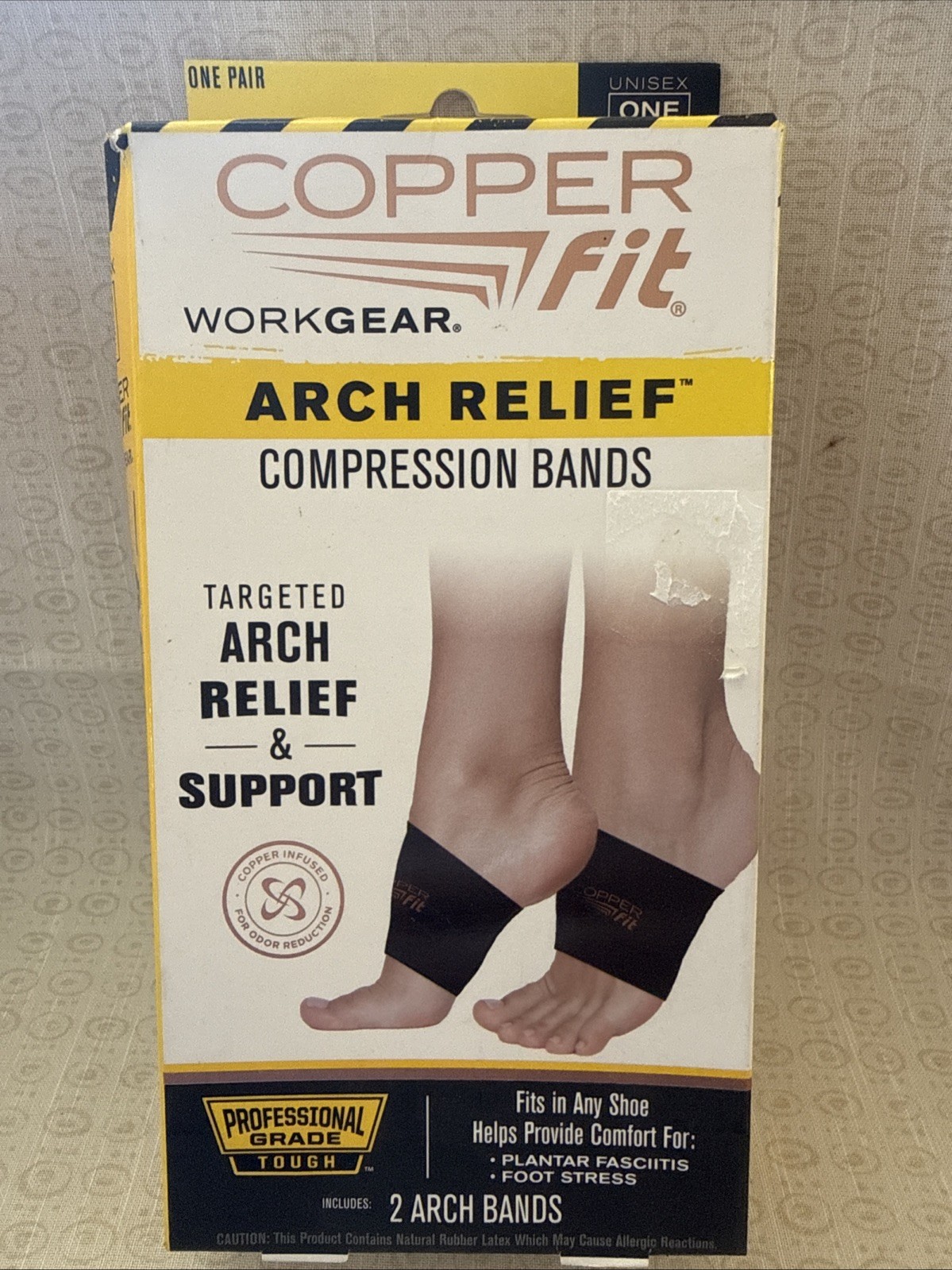 Copper Fit Arch Relief Compression Bands, Professional Grade Plantar Fascitis