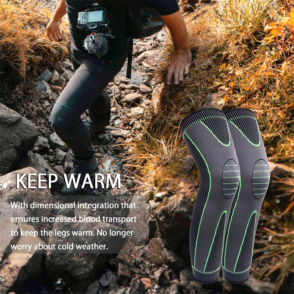 1Pair Sport Knee Support Brace Compression Long Full Legs Sleeve Arthritis Runni