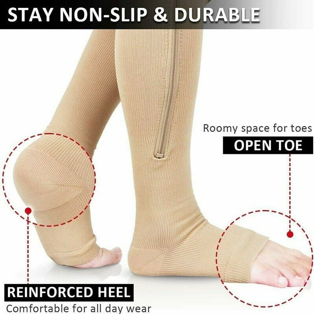 Compression Sleeve Socks 20-30 mmhg Knee High Support Socks Foot Pain Relief