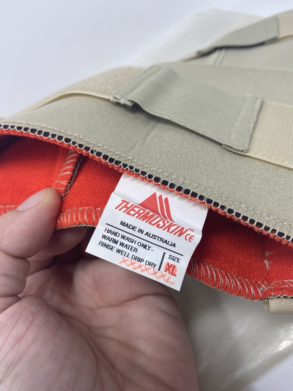 Thermoskin Hinged Knee Wrap/Brace Beige United Pacific Size: 6 XL Open Box Clean