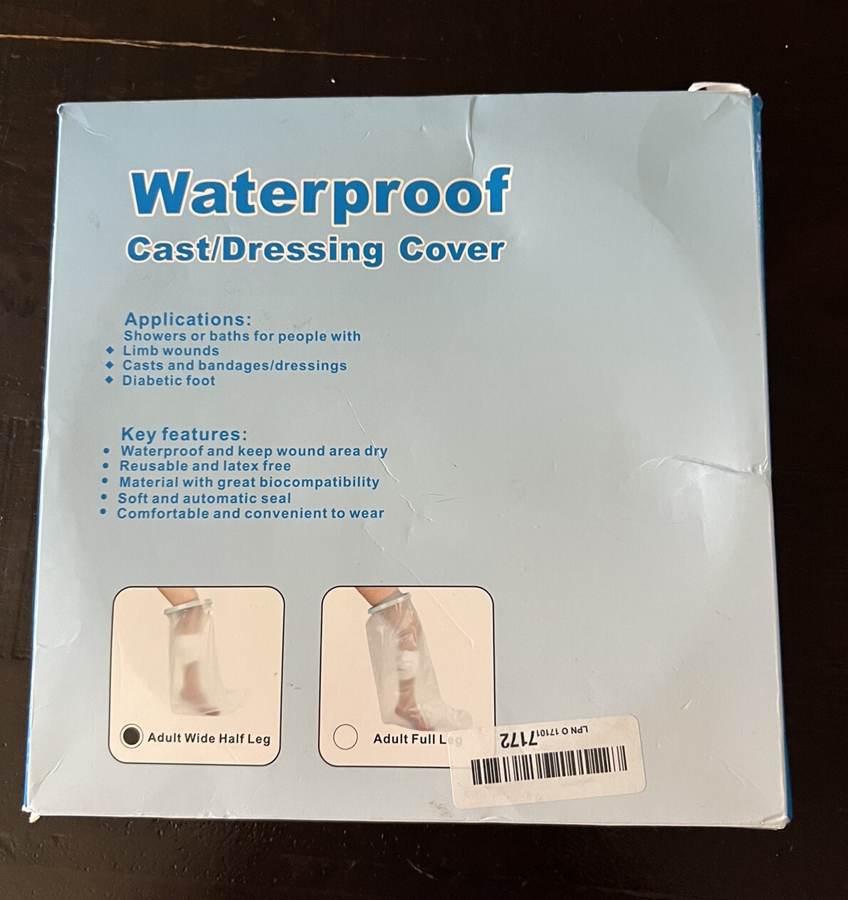 KEEFITT WATERPROOF FULL LEG CAST/WOUND COVER NEW IN BOX