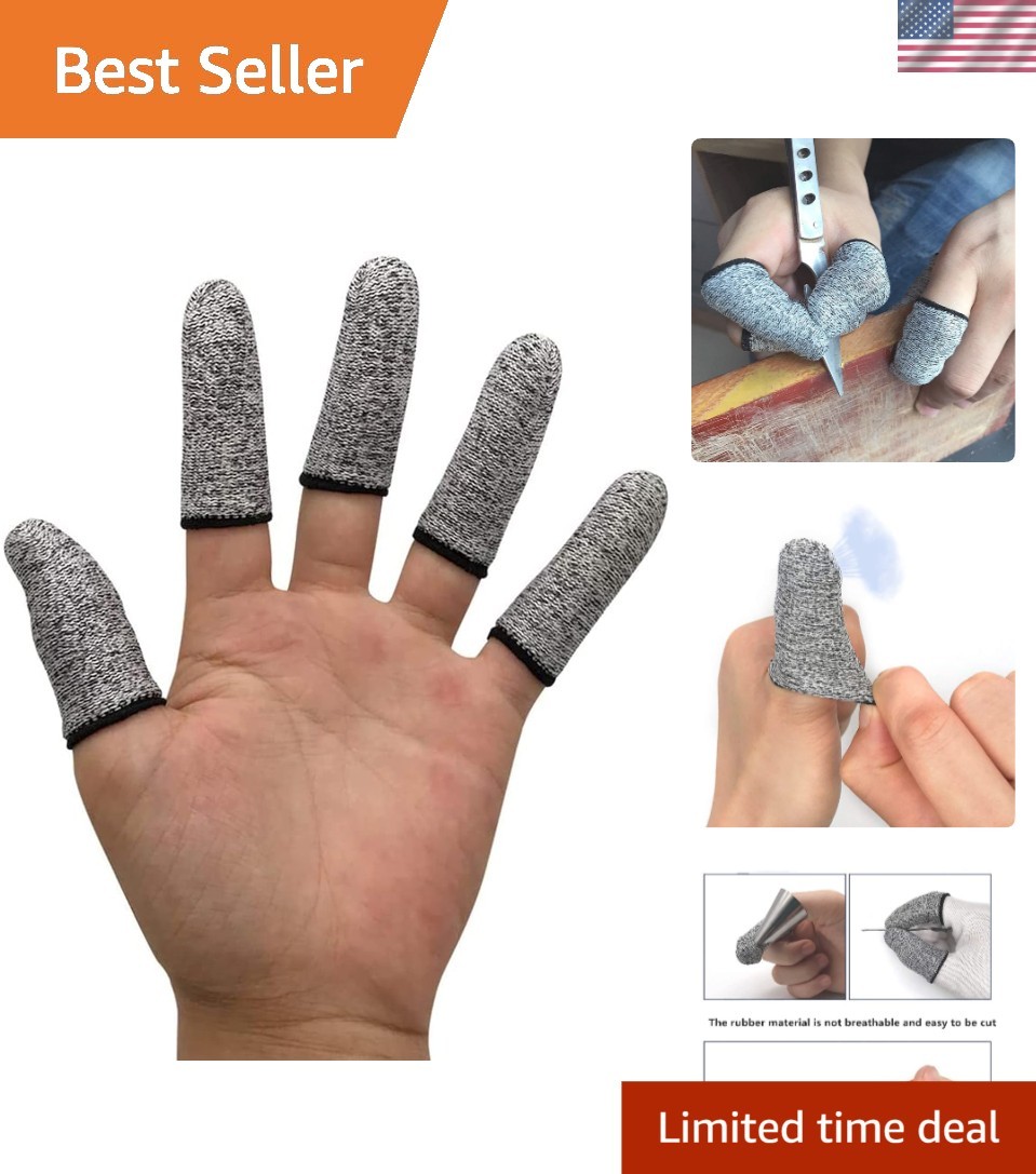 Breathable Finger Protectors, 40 PCS Cut Resistant Cots for Kitchen & Work Needs