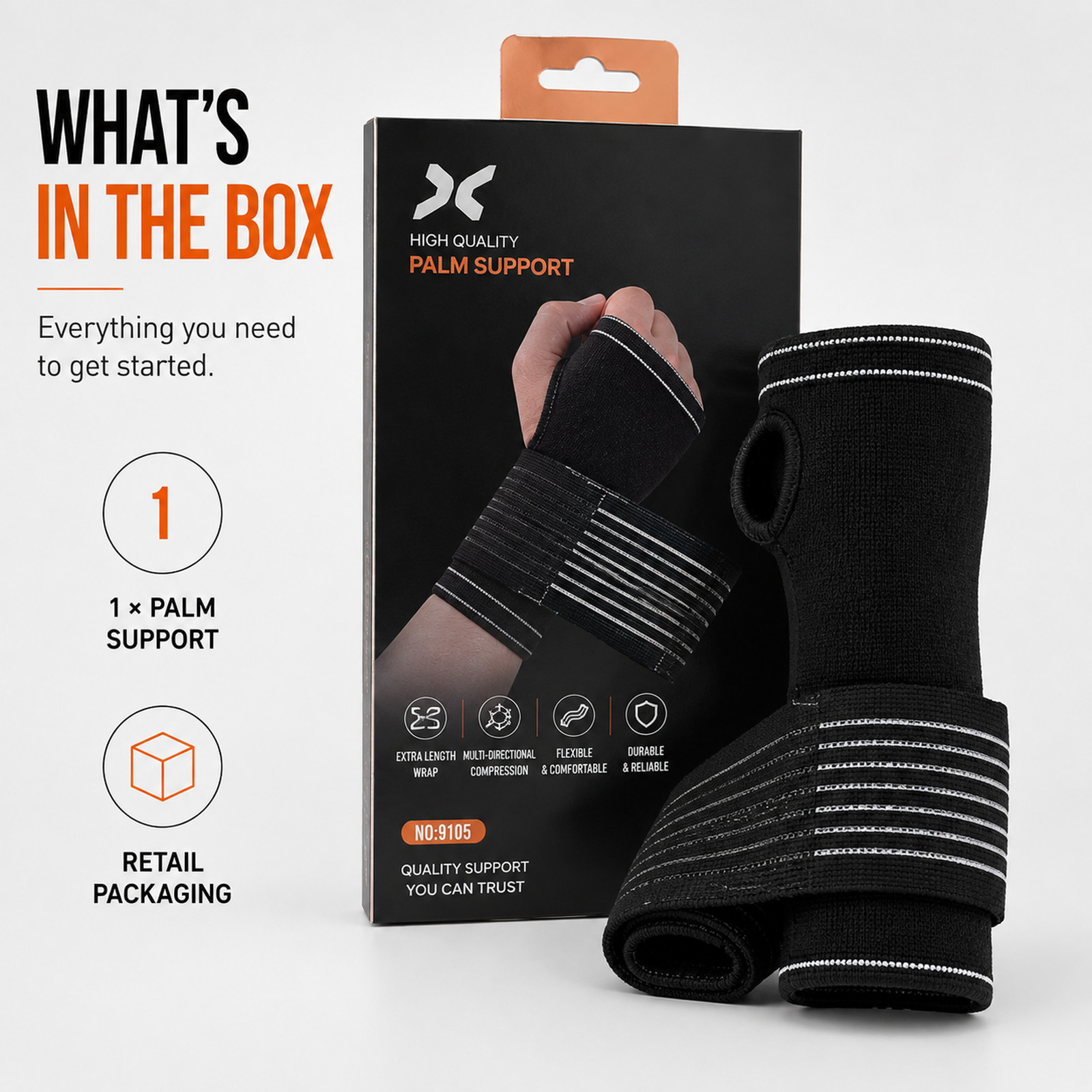 Premium Adjustable Palm & Wrist Support Compression Wrap Thumb Brace Sports Gym