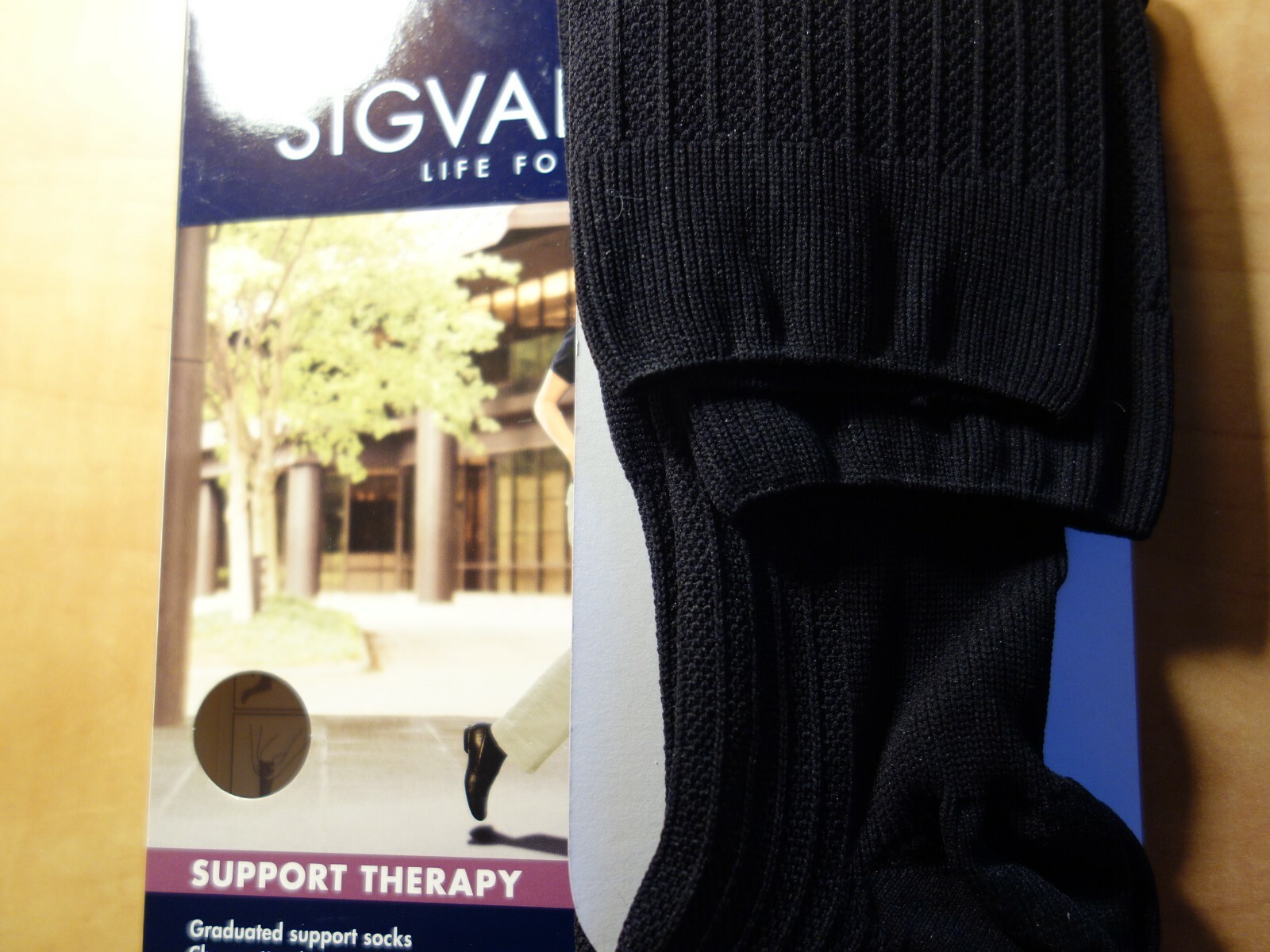 SIGVARIS GRADUATED SUPPORT SOCKS, Color BLACK, Size A (5-7), NEW!