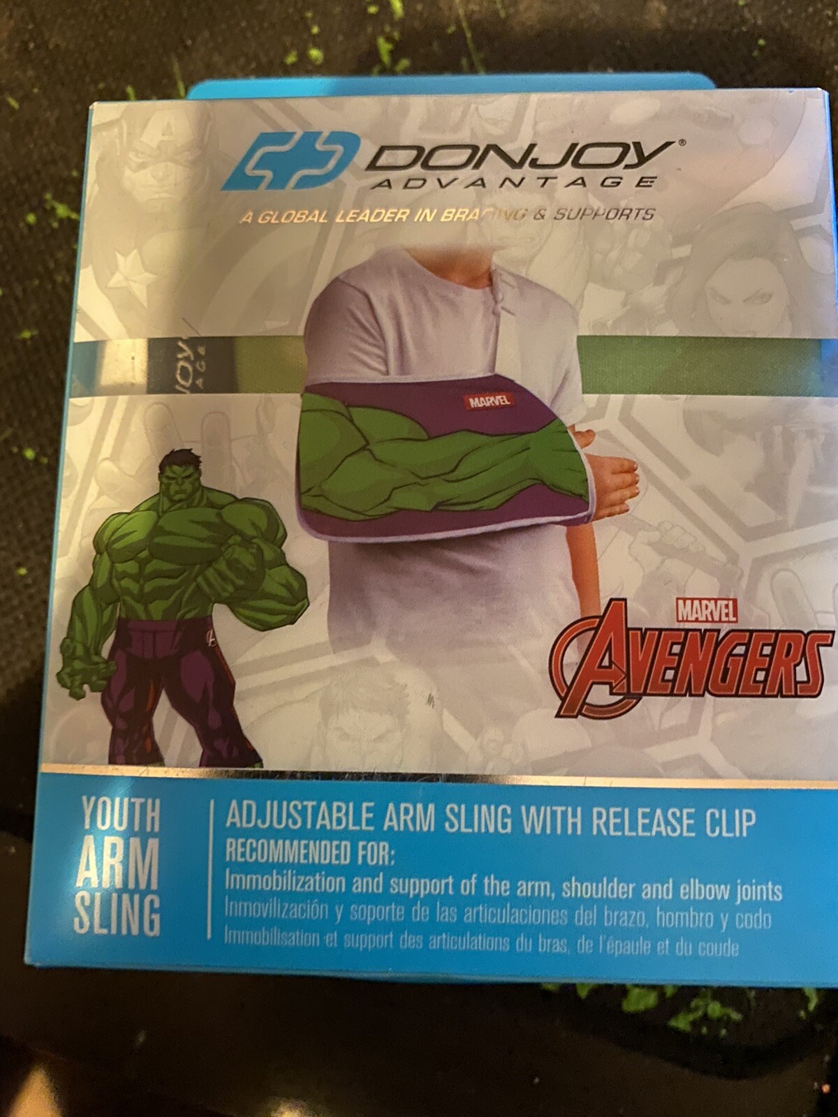 DonJoy Advantage Marvel Avengers Hulk Youth Adjustable Arm Sling NEW