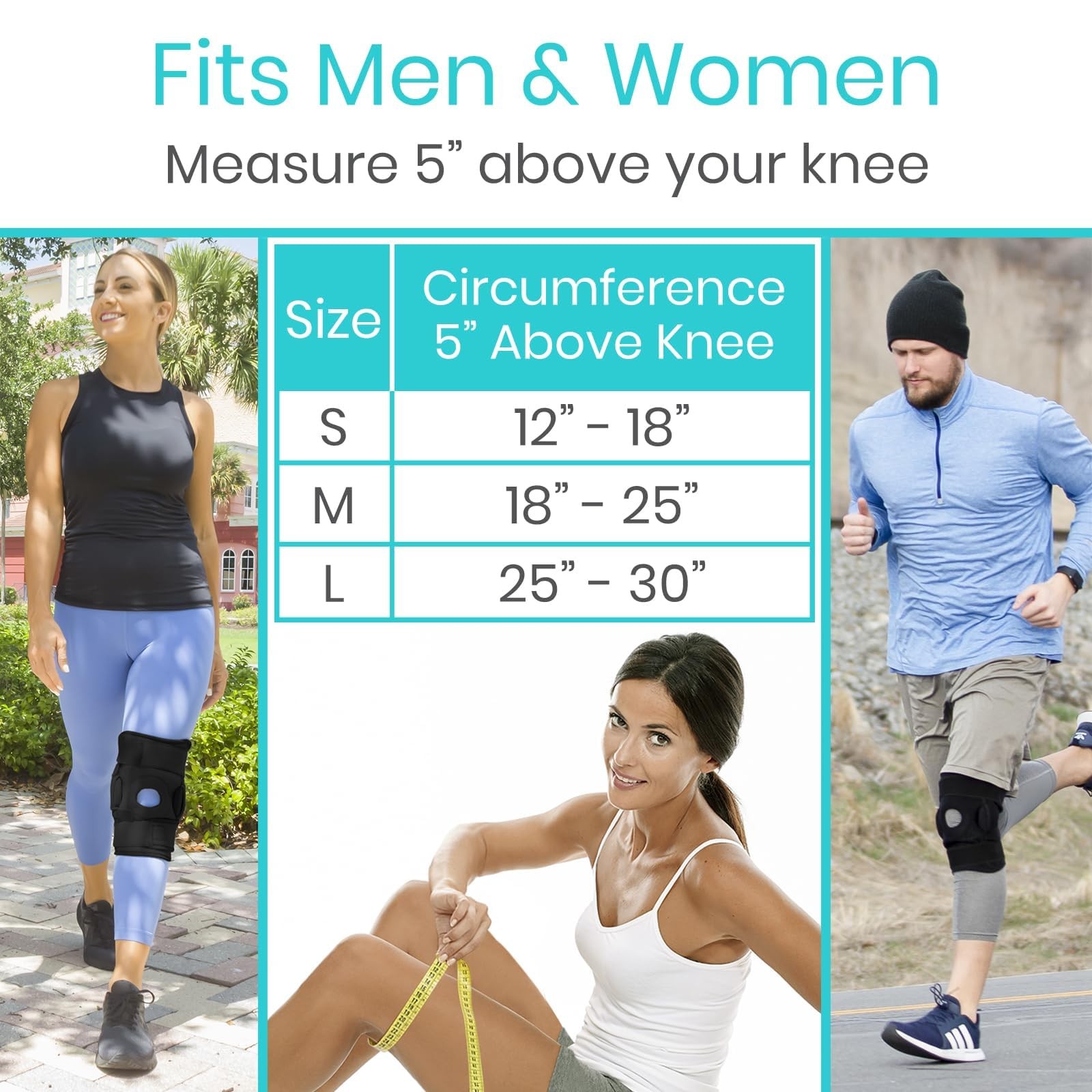 Vive Hinged Knee Brace (2 Pack) – Relieves ACL, MCL, Meniscus Small, Black