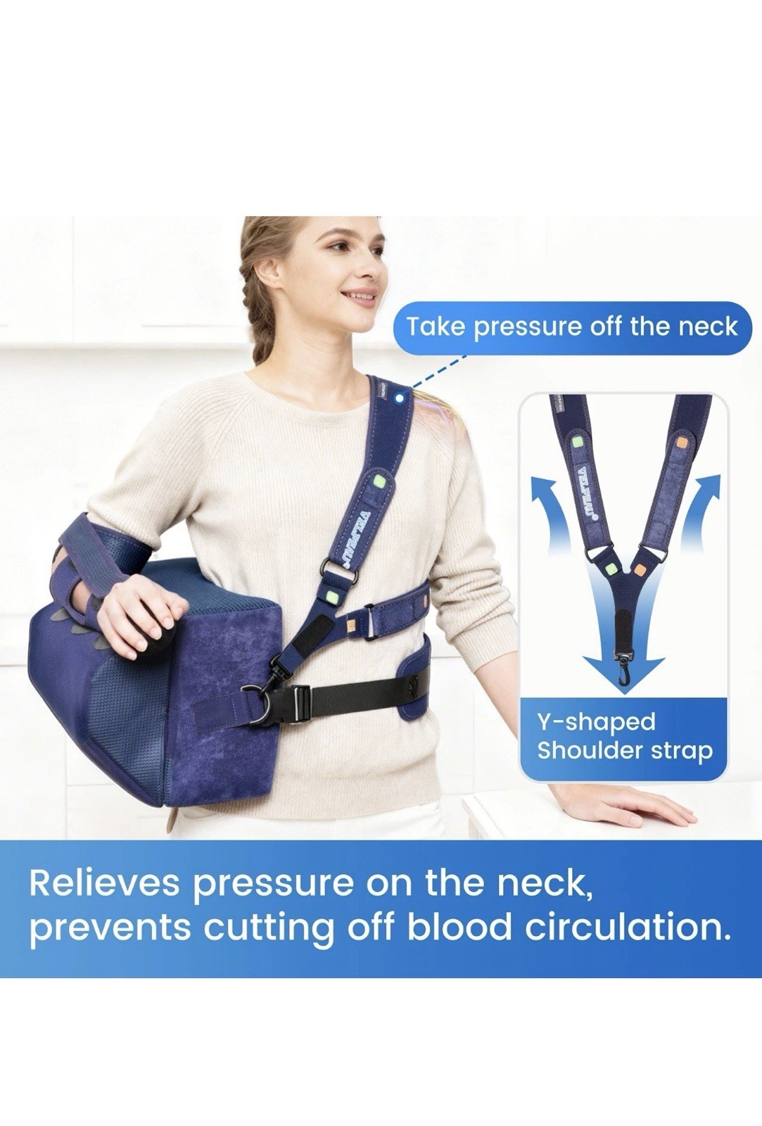 Velpeau Shoulder Abduction Sling with Removable Pillow & Exercise Ball