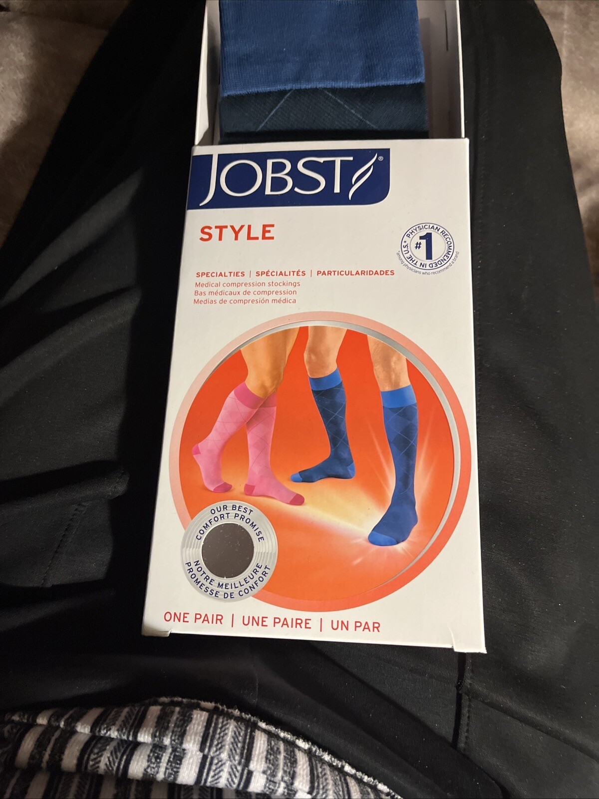Compression socks jobst 15-20 mmHg Firm Support Unisex Knee Highs CT NEW