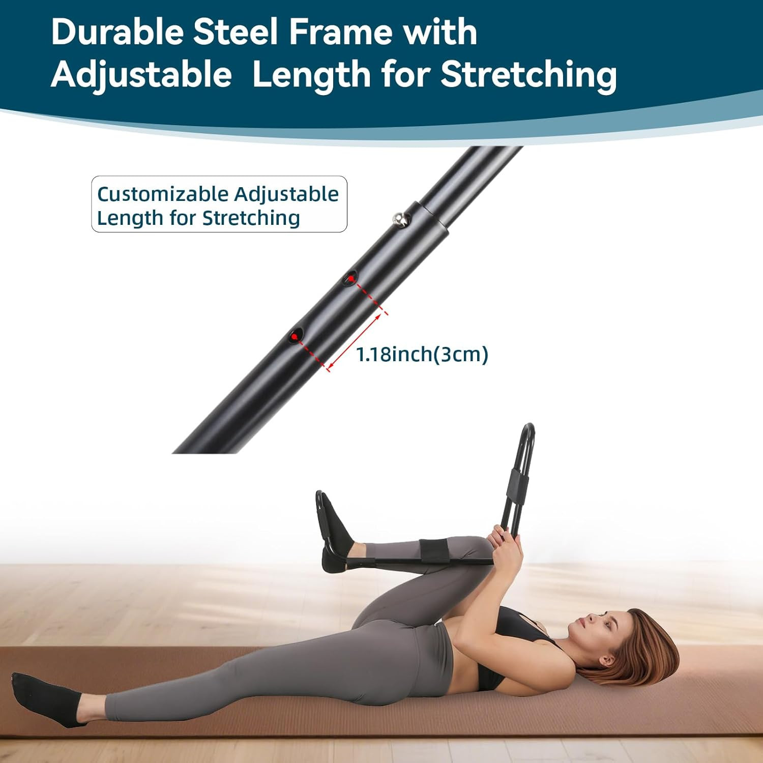 Hamstring Stretcher, Knee Extension Device, Lower Back, Hip & Calf Stretching