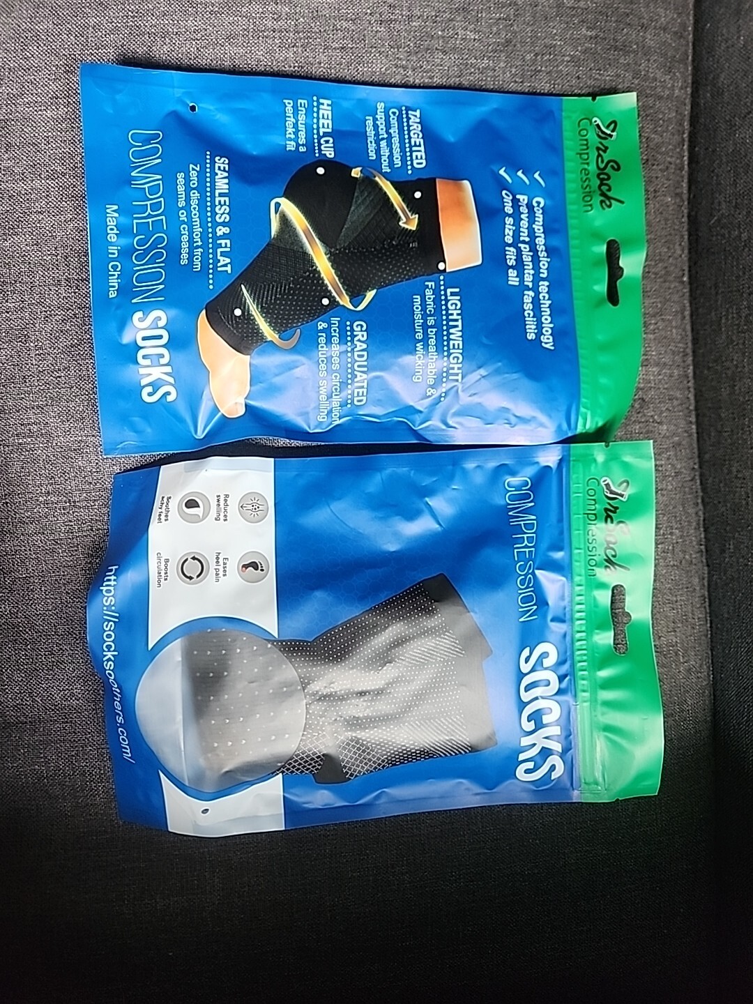 DR. SOCK COMPRESSION SOCKS One Size SEAMLESS INCREASE CIRCULATION NEW 2 PAIR US