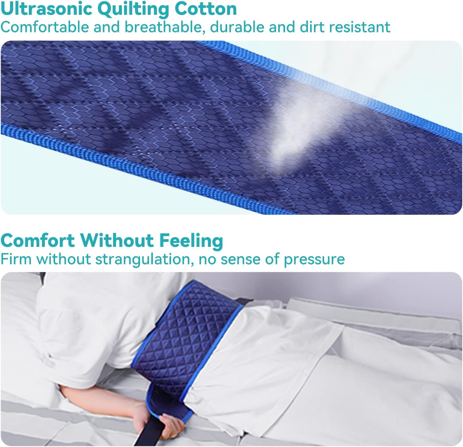 Bed Restraint Strap for Elderly 201Inch, Anti-Fall Waist Belt for Patient, Medic