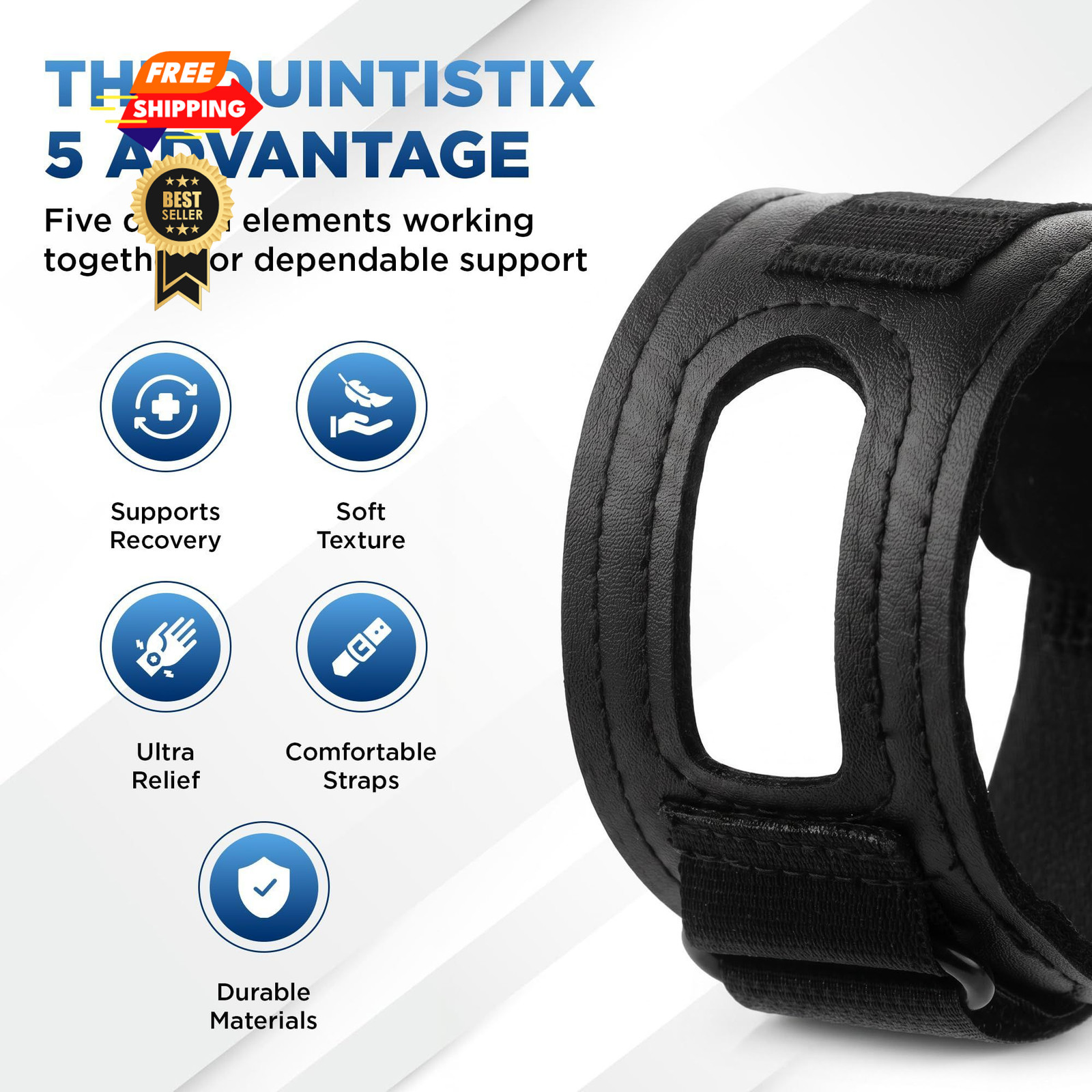 Quintistix Wrist Brace for TFCC Tears – Ulnar One Size, Black