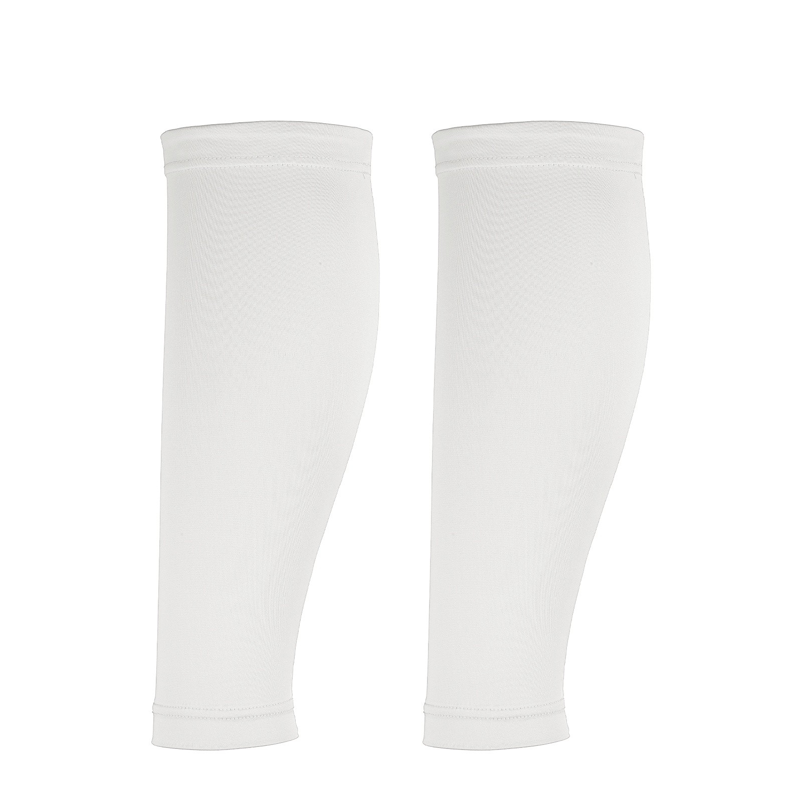 Sun Protection Leg Sleeves with Anti-slip Silicone Strips, White