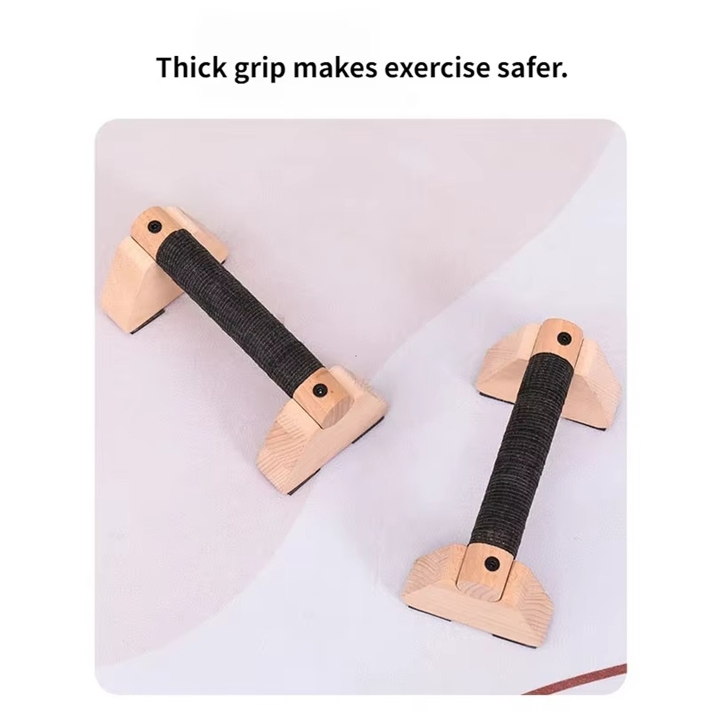 1 Pair Wooden Push Bar Handstand Blocks for Men and Women 20CM E5I99921
