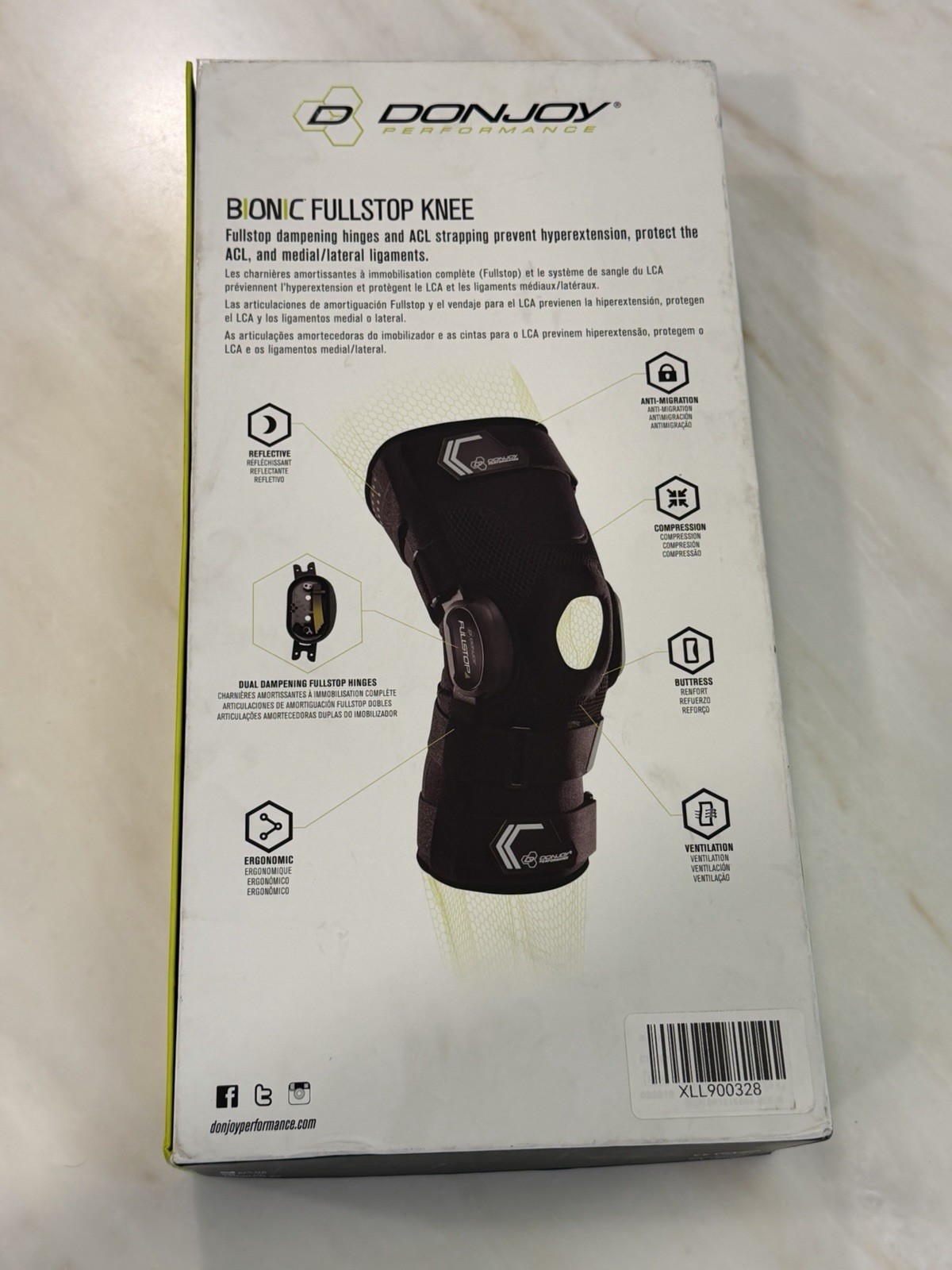DonJoy Performance Bionic Fullstop Knee Brace – Size Medium (Fits Left or Right)