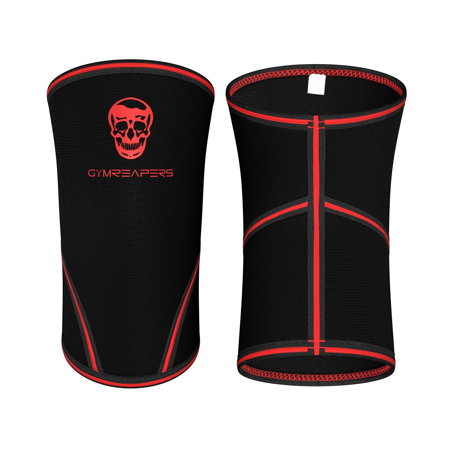 Gymreapers Elbow Sleeves for Weightlifting Powerlifting X-Large, Black/Red
