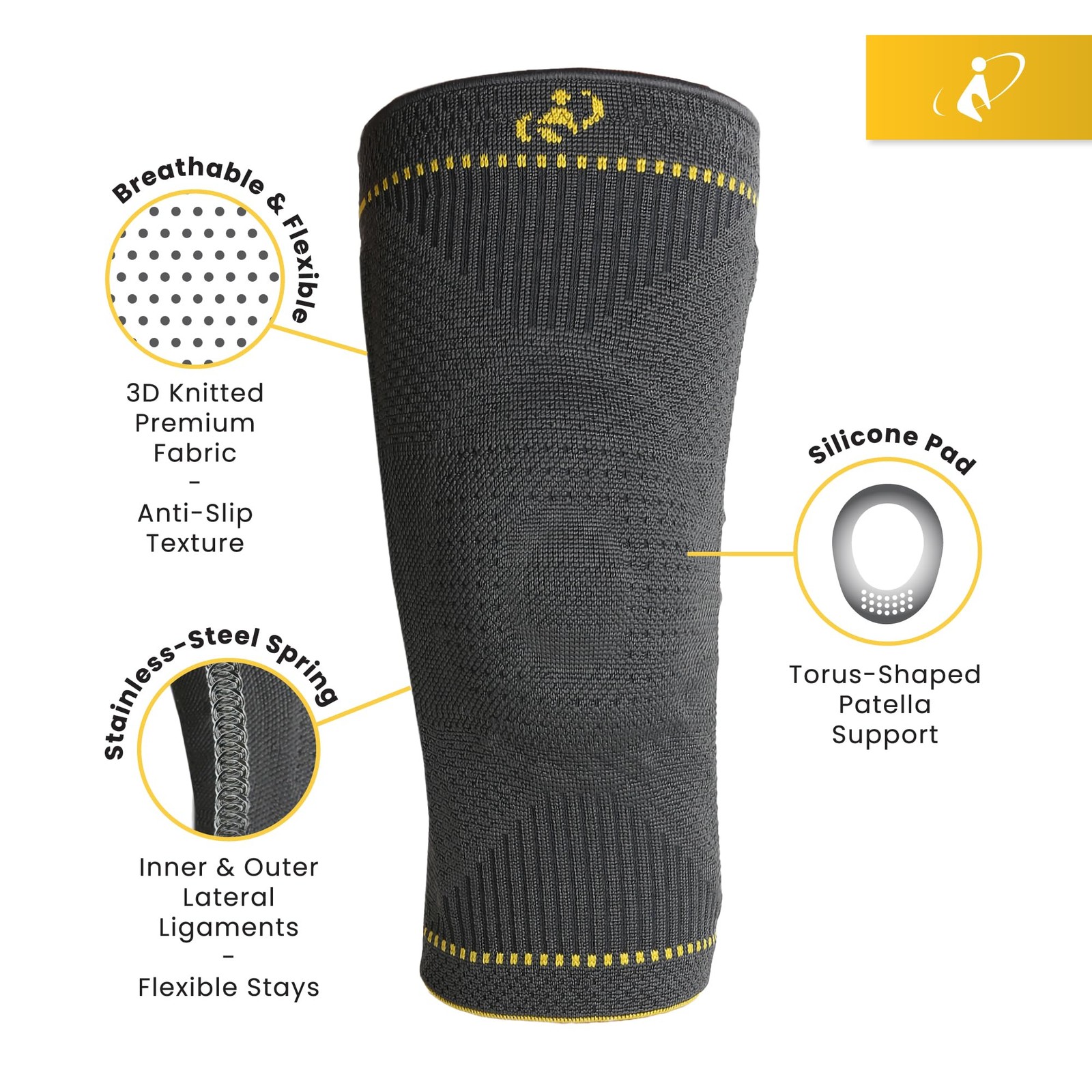 Morsa Cyberg Knee Support for Women, Knee Brace for Men Meniscus Tear, Stainl…