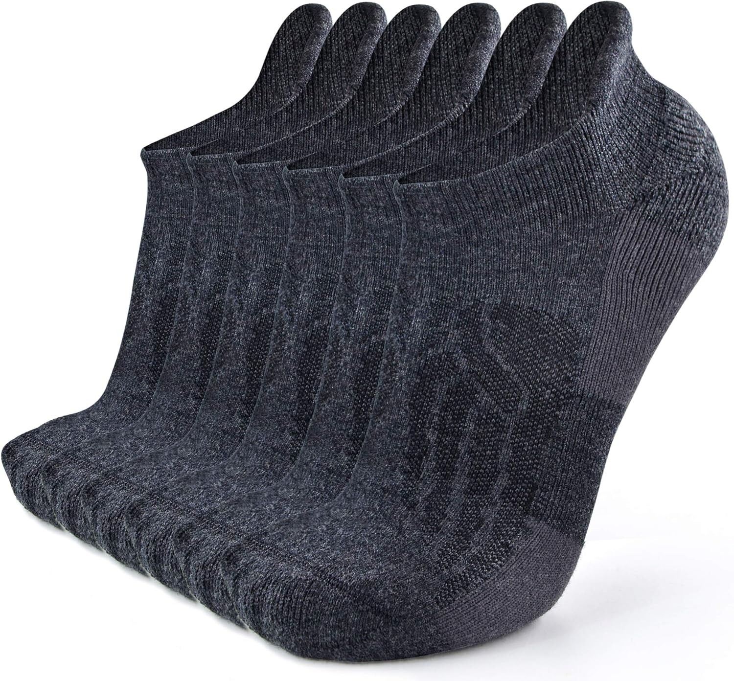 Premium Merino Wool Running Socks – 6 Pairs with Moisture Control & Cushioning