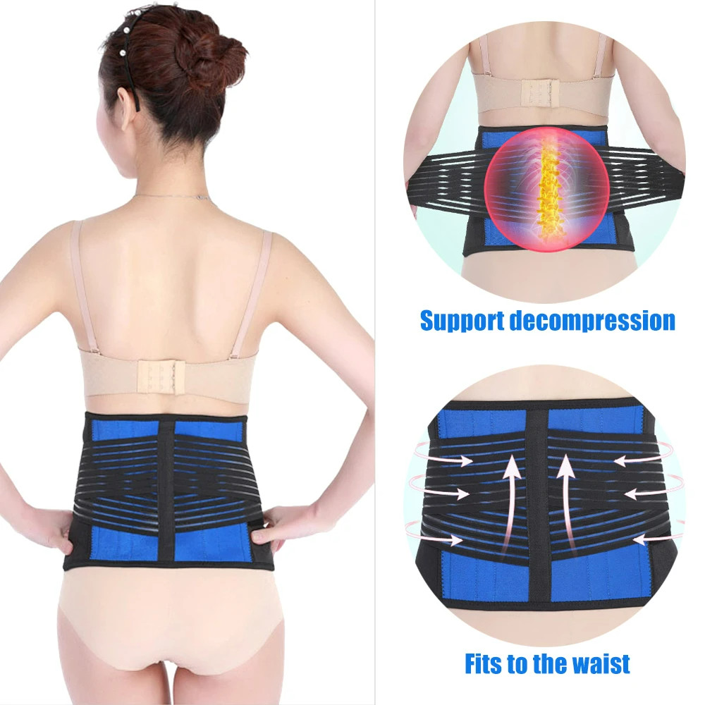 Adjustable Lower Back Brace Lumbar Support Waist Belt Pain Relief S-6XL Plussize