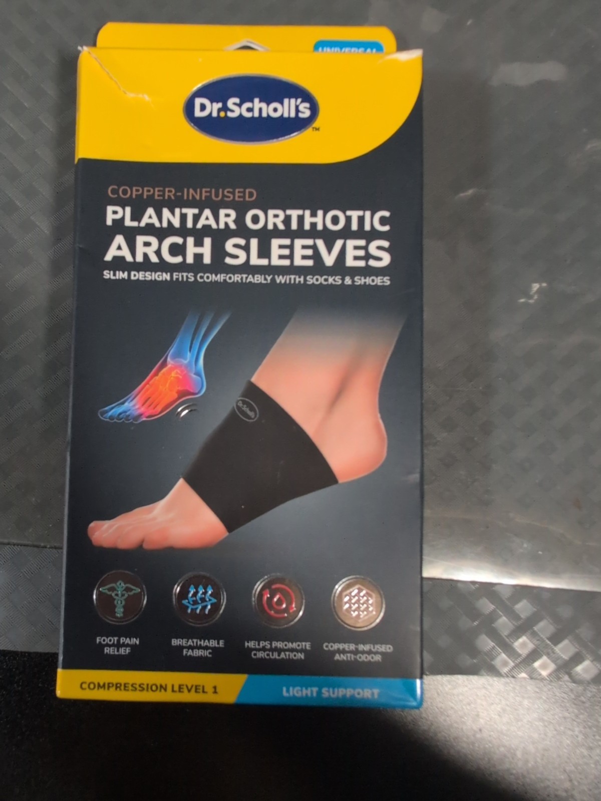 Dr. Scholl’s Copper Infused Compression Ankle Sleeves 2-Pack One Size #K9