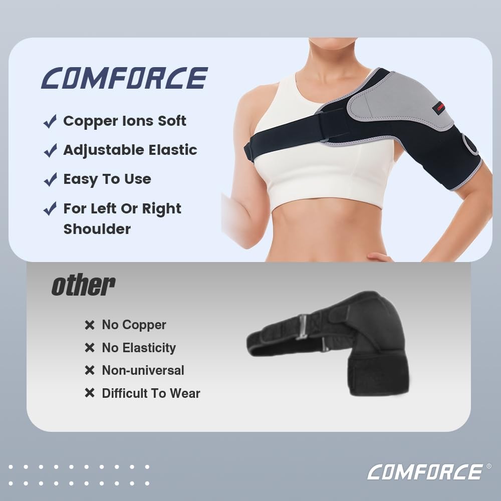 Copper Compression Shoulder Brace, Rotator Cuff Support Brace for AC Joint Pa…