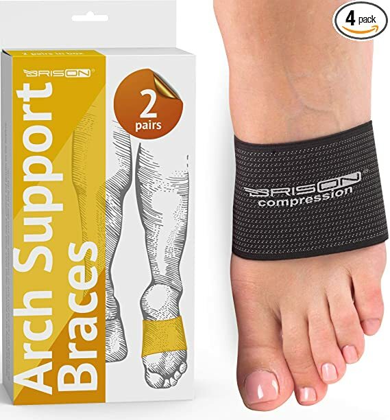 Compression Arch Supports unisex, comfort elastic and reusable, 2 pair