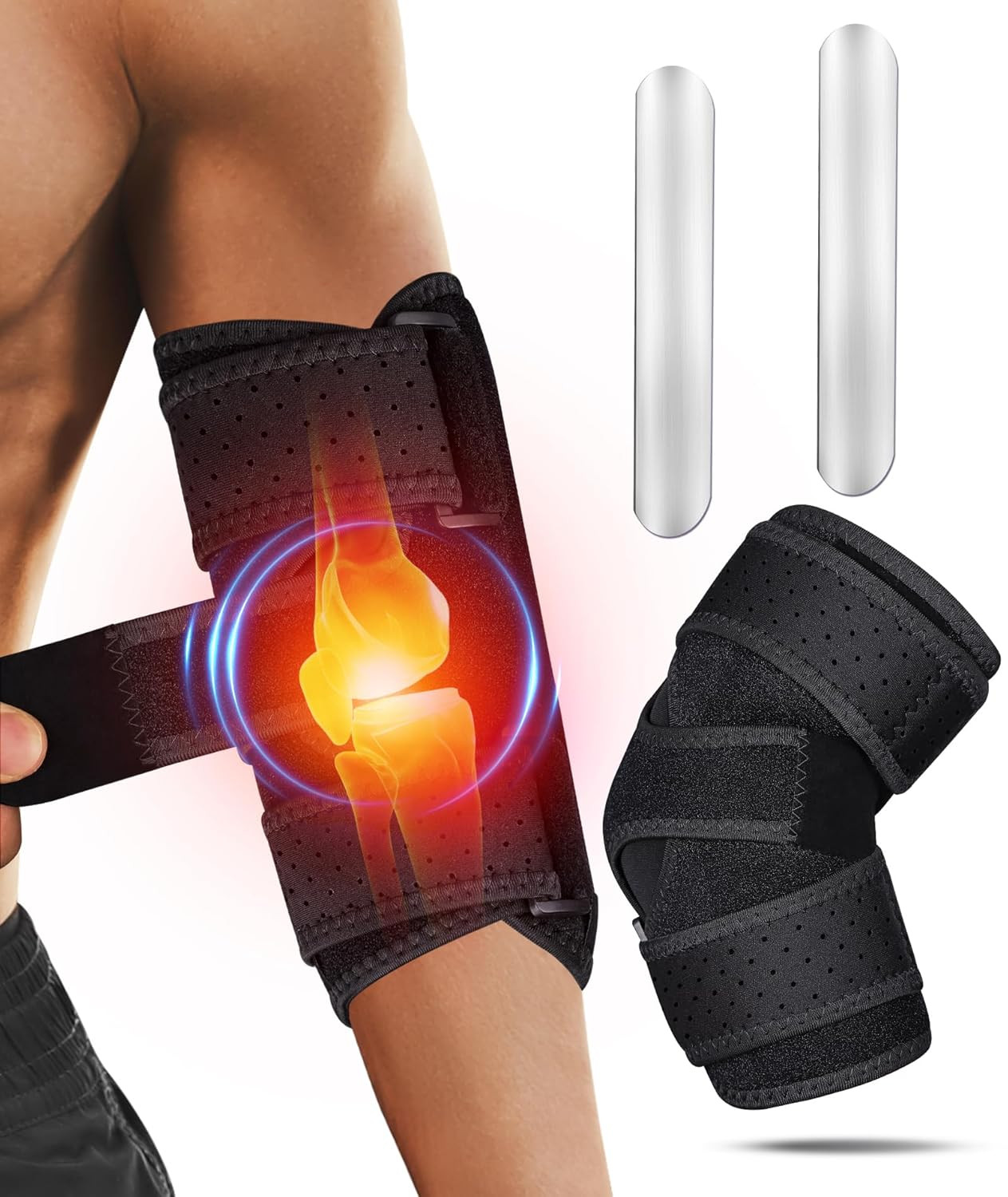 Elbow Brace for Cubital Tunnel, Ulnar Nerve Entrapment Brace, Adjustable Elbow S