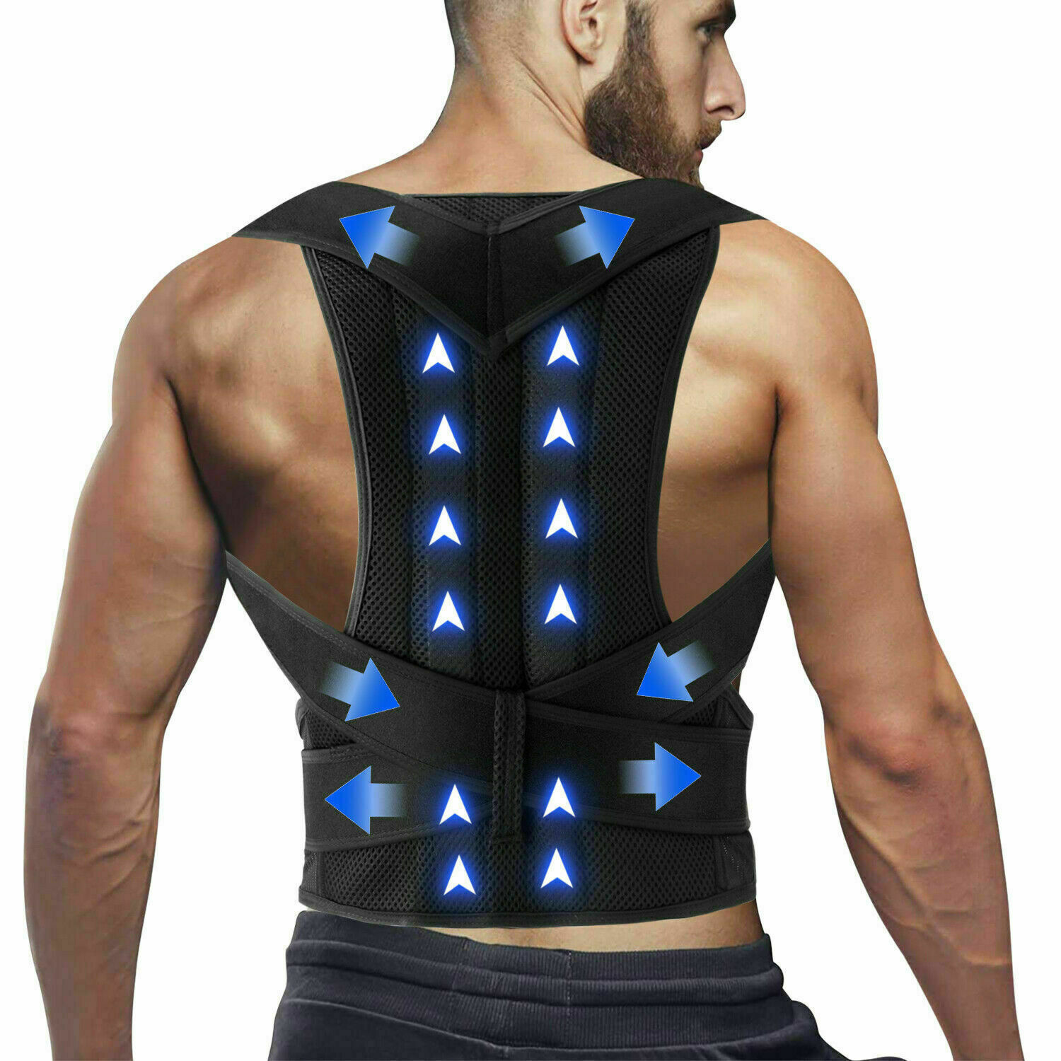 Fajas Correctora De Postura Faja Ortopedicas Para Hombres La Espalda Talla S-4XL