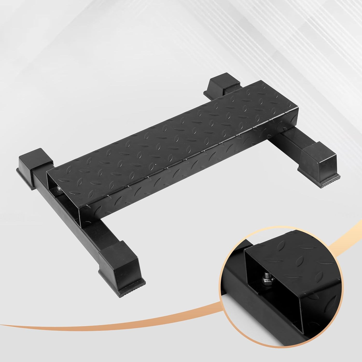 Steel Standing Calf Raise Platform, Anti-Slip Block for Leg & Squat