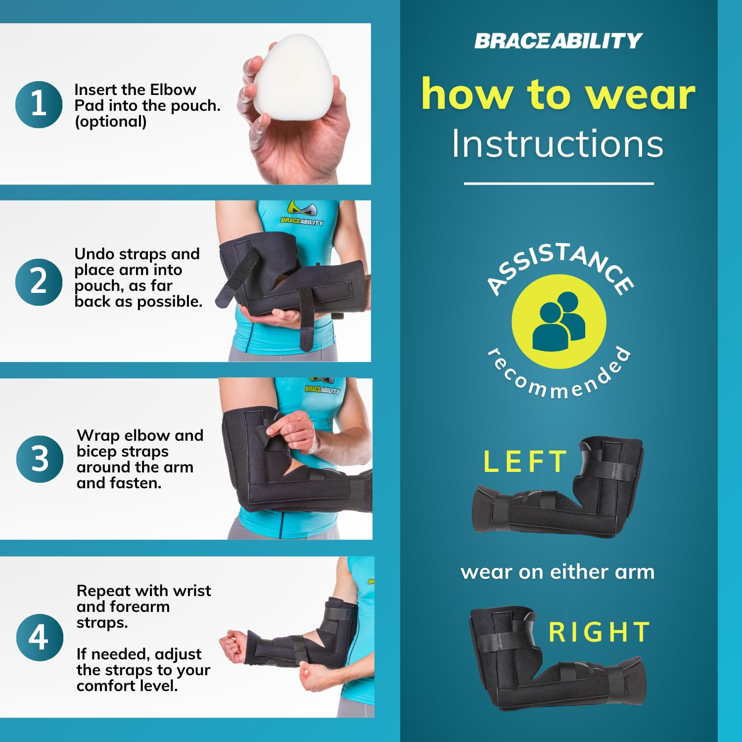Elbow Immobilizer Brace – Removable Soft Splint for Arm Fractures (S/M)
