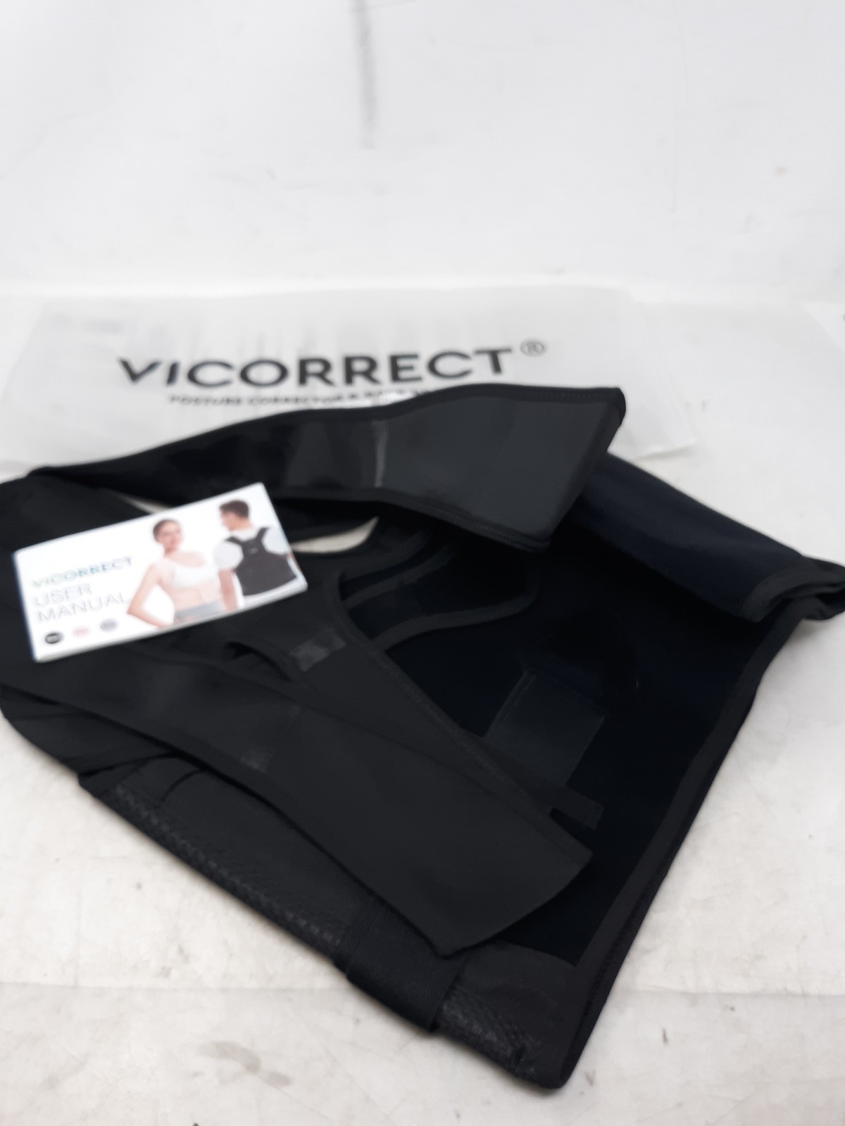 Vicorrect Posture Corrector & Back Brace – Large – Black – Ergonomic Support