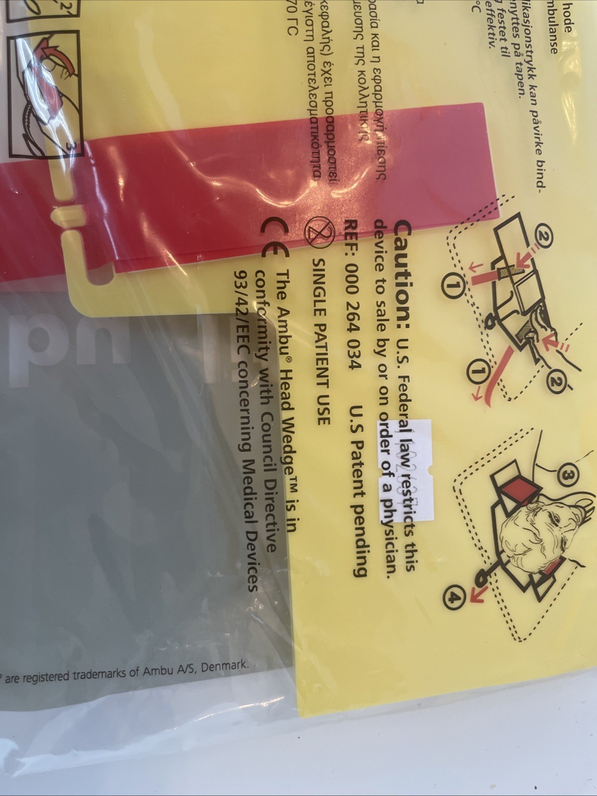4 Ambu Head Wedge Cervical Immobilization Devices REF 000 264 034 Adjustable Med