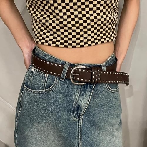 Adjustable-Vintage-Western-Belts for Fit for waistline 27 – 39 inches Brown-115