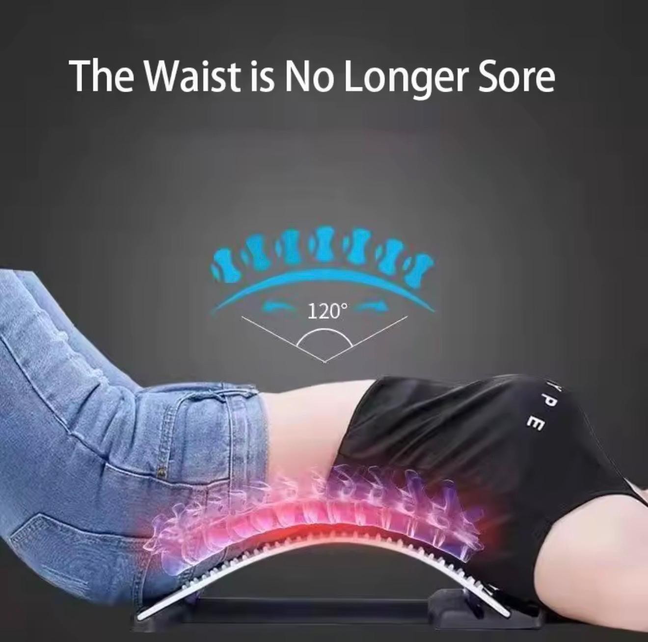 Back Stretcher for Lower & Upper Back Pain Relief – 4-Level Lumbar Support Ma…