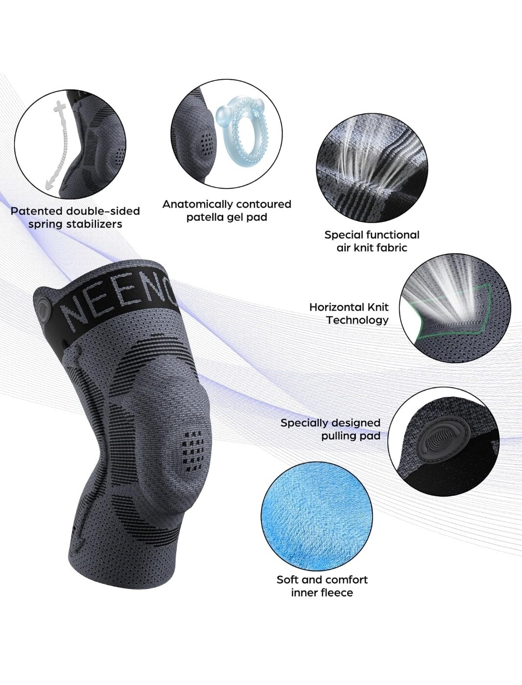NEENCA Kids Knee Brace Sleeve, Youth Knee Compression Sleeve for Children