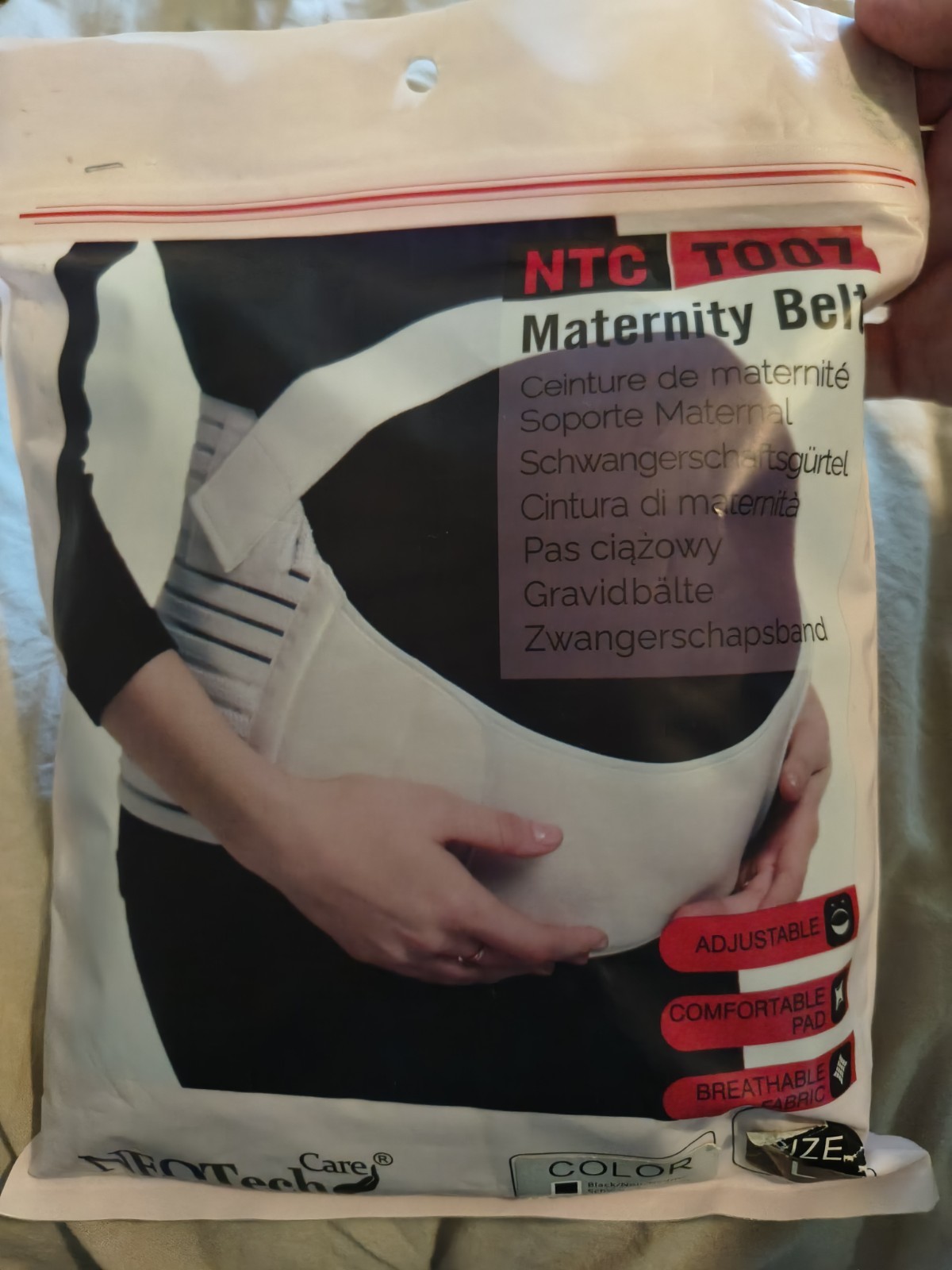 NEOTech Care NTC T007 Maternity Belt Size L Black Adjustable Back Support